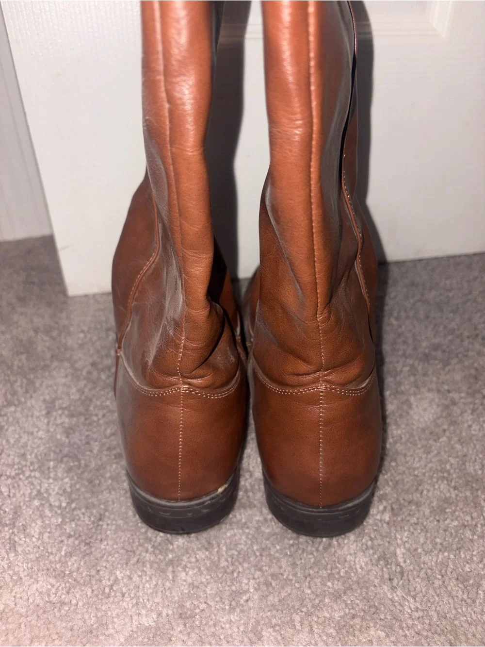 Women's Tall Brown Leather Boots